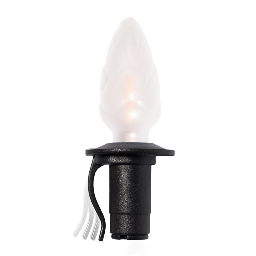 Ghirlandă LED de exterior extensibilă CONE FILAMENT 20xE10, 14m, multicolor/alb cald, IP44, Fabricat în UE