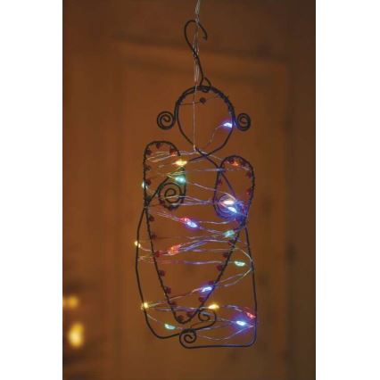 Ghirlandă LED multicoloră, 20 LED-uri, 2,4 m, 2x AA