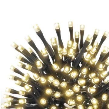 Ghirlandă LED pentru exterior 100 LED/15 m IP44 alb cald