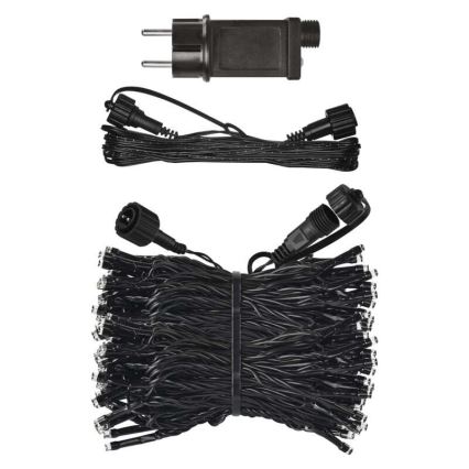 Ghirlandă LED pentru exterior 100 LED/15 m IP44 alb cald