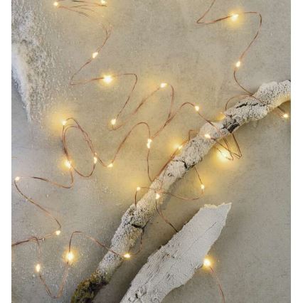 Ghirlandă LED pentru exterior 100 LED / 15 m, IP44, alb cald