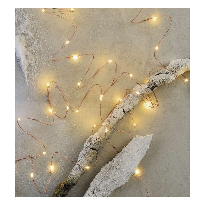 Ghirlandă LED pentru exterior 100 LED / 15 m, IP44, alb cald