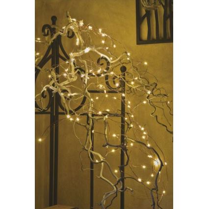 Ghirlandă LED pentru exterior 100 LED / 15 m, IP44, alb cald