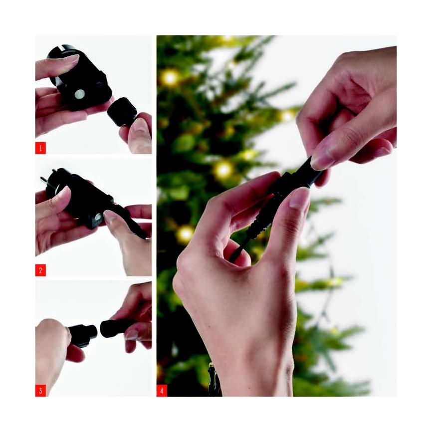 Ghirlandă LED pentru exterior, 100 LED/15 m, IP44, alb rece