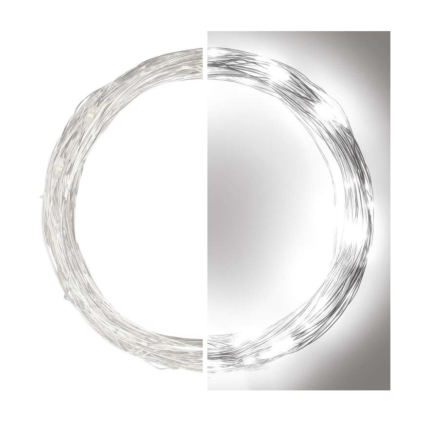 Ghirlandă LED pentru exterior, 100 LED / 15 m, IP44, alb rece