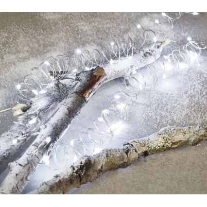 Ghirlandă LED pentru exterior, 100 LED / 15 m, IP44, alb rece