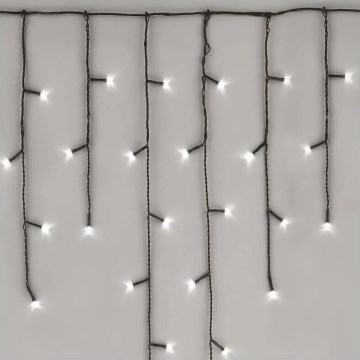Ghirlandă LED pentru exterior, 100 LED, 2,5 x 0,9 m, IP44, alb rece