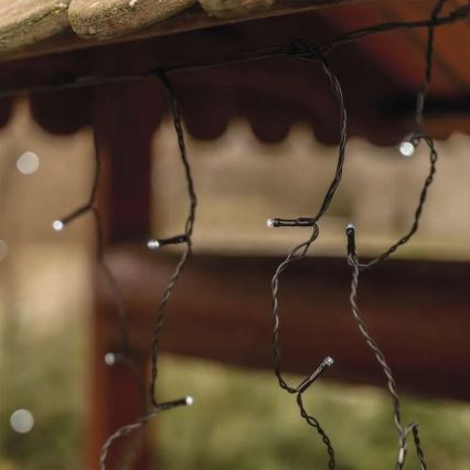 Ghirlandă LED pentru exterior, 100 LED, 2,5 x 0,9 m, IP44, alb rece