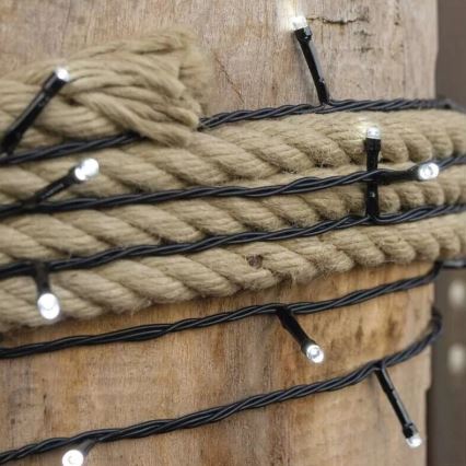 Ghirlandă LED pentru exterior, 100xLED/10m, IP44, alb rece