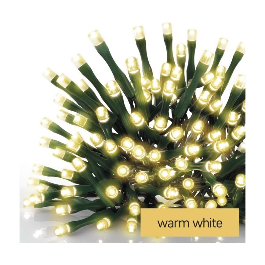 Ghirlandă LED pentru exterior, 120 LED, 8 moduri, 17 m, IP44, alb cald