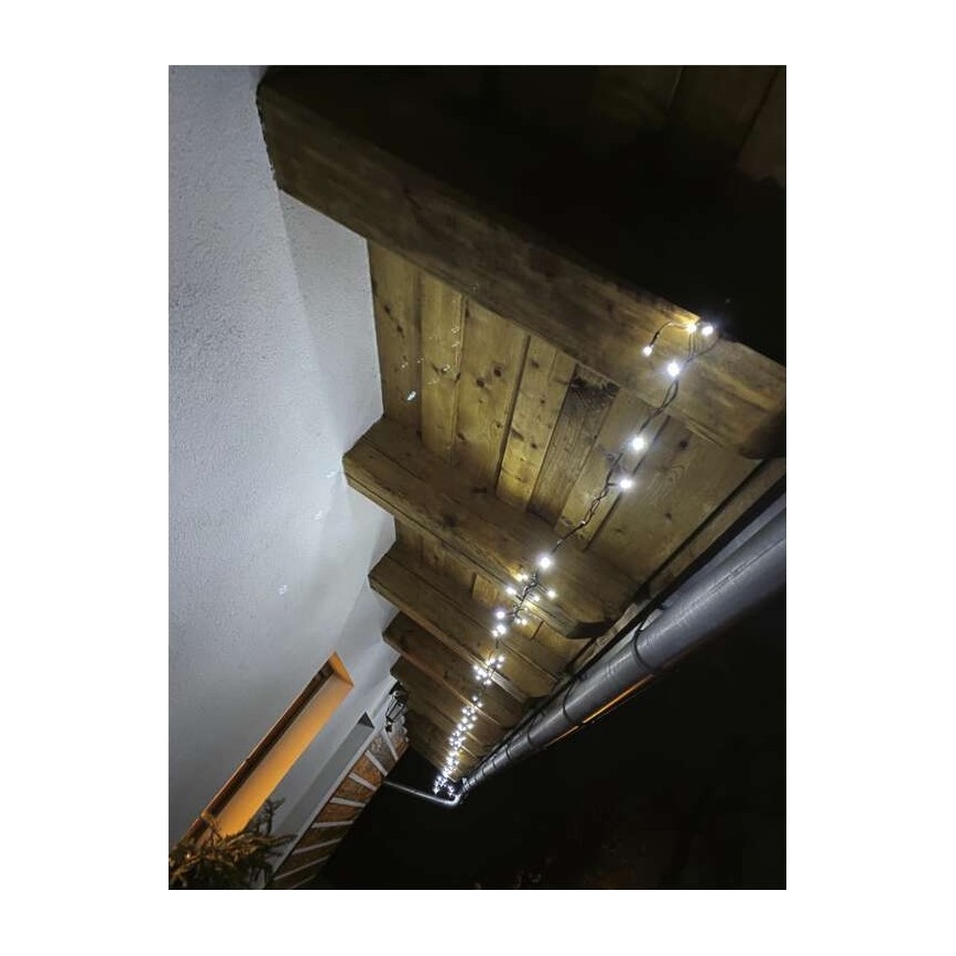 Ghirlandă LED pentru exterior, 120 LED-uri, 17 m, IP44, alb rece