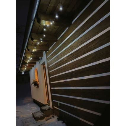Ghirlandă LED pentru exterior, 120 LED-uri, 17 m, IP44, alb rece