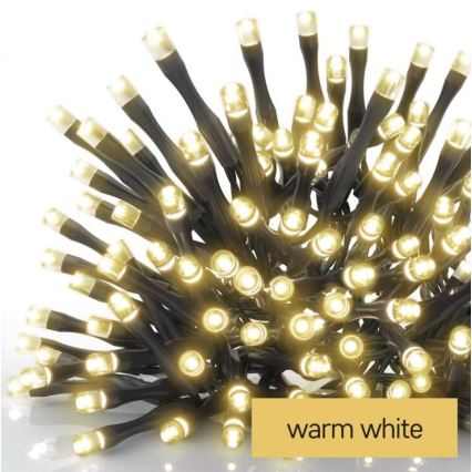 Ghirlandă LED pentru exterior 120xLED/3xAA 8,9 m IP44 alb cald