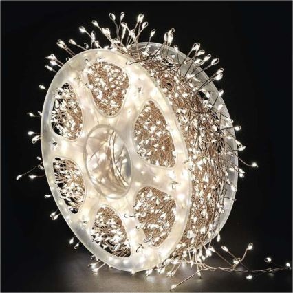 Ghirlandă LED pentru exterior 1440xLED/8 funcții 14,4m IP44 alb cald