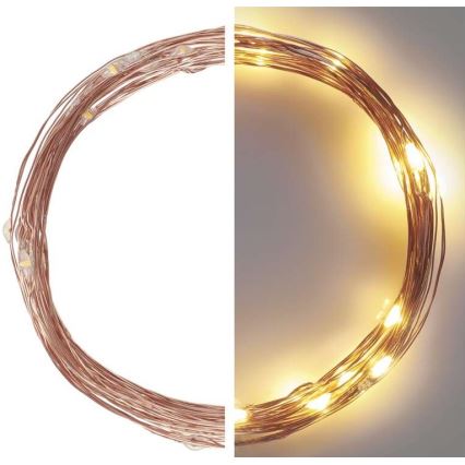 Ghirlandă LED pentru exterior, 40 LED / 9 m, IP44, alb cald