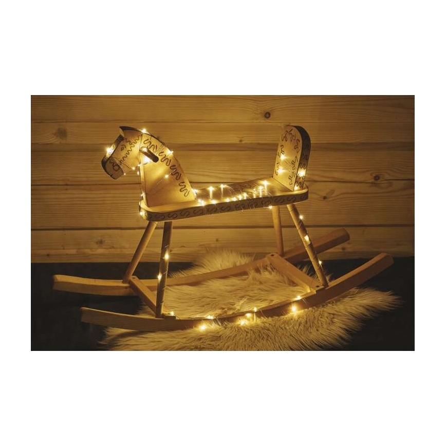 Ghirlandă LED pentru exterior, 40 LED / 9 m, IP44, alb cald