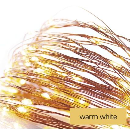 Ghirlandă LED pentru exterior, 40 LED / 9 m, IP44, alb cald