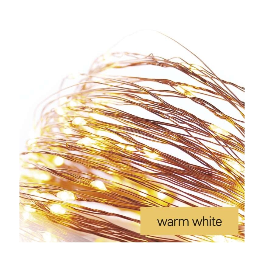 Ghirlandă LED pentru exterior, 40 LED / 9 m, IP44, alb cald