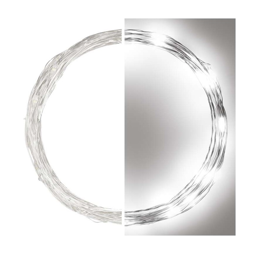 Ghirlandă LED pentru exterior, 40 LED / 9 m, IP44, alb rece