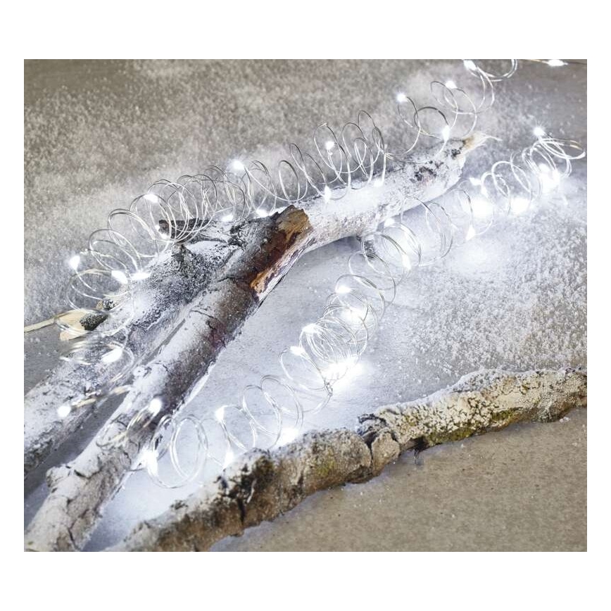 Ghirlandă LED pentru exterior, 40 LED / 9 m, IP44, alb rece