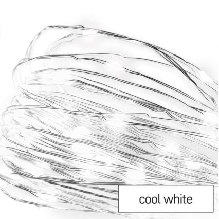 Ghirlandă LED pentru exterior, 40 LED / 9 m, IP44, alb rece