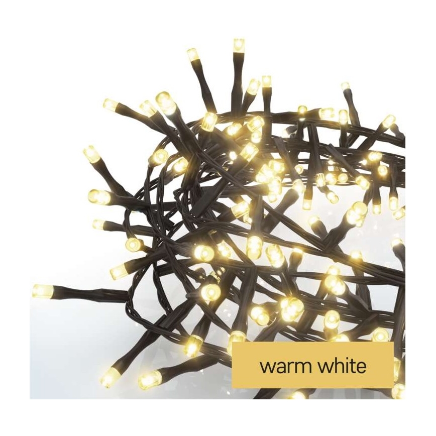 Ghirlandă LED pentru exterior, 400 LED/13 m, IP44, alb cald