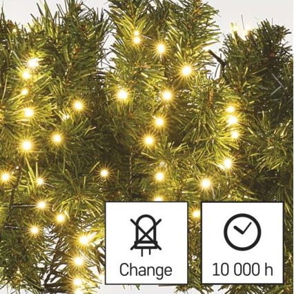 Ghirlandă LED pentru exterior, 400 LED/13 m, IP44, alb cald