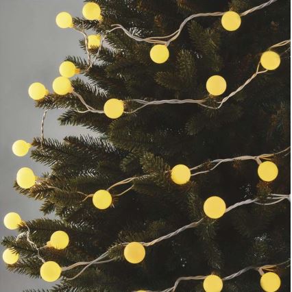 Ghirlandă LED pentru exterior, 40xLED/9m, IP44, alb cald