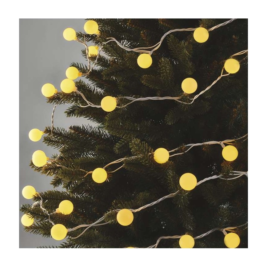 Ghirlandă LED pentru exterior, 40xLED/9m, IP44, alb cald