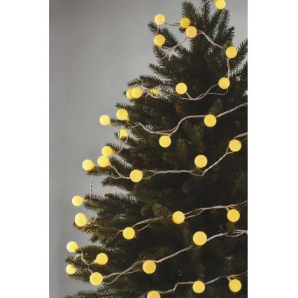 Ghirlandă LED pentru exterior, 40xLED/9m, IP44, alb cald