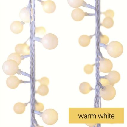 Ghirlandă LED pentru exterior, 40xLED/9m, IP44, alb cald