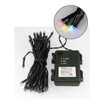 Ghirlandă LED pentru exterior, 50 LED, 2 funcții, 5,4 m, IP44, multicolor