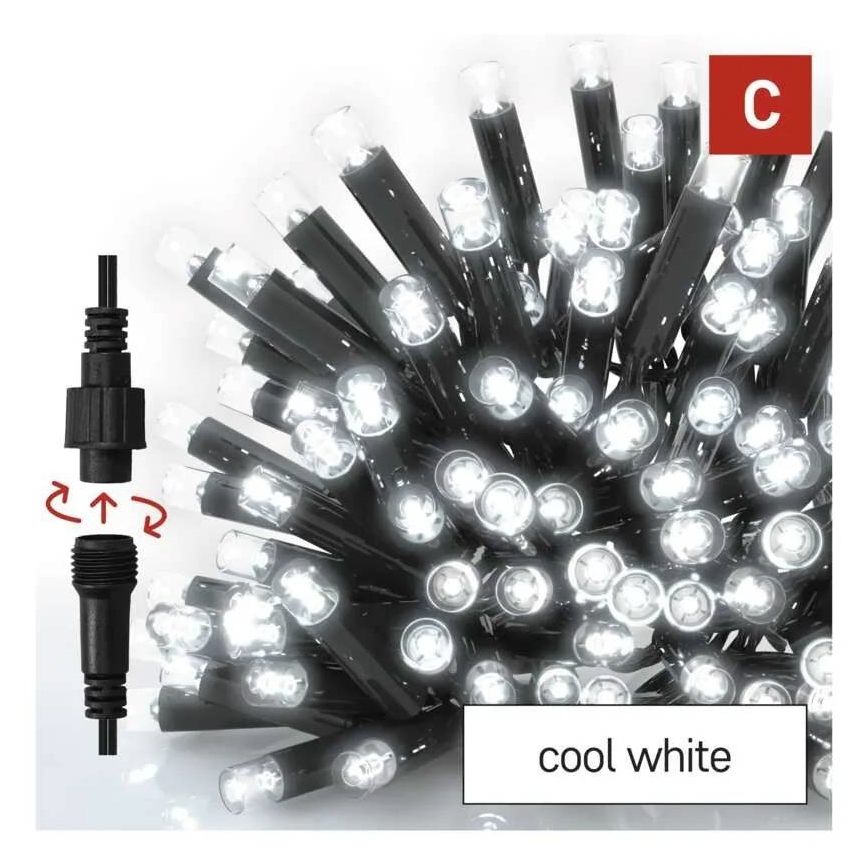 Ghirlandă LED pentru exterior 50xLED/3x0,4m IP44 alb rece