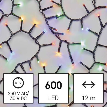 Ghirlandă LED pentru exterior 600xLED/17m IP44 multicolor
