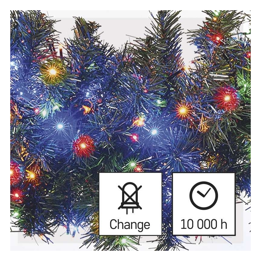 Ghirlandă LED pentru exterior 600xLED/17m IP44 multicolor