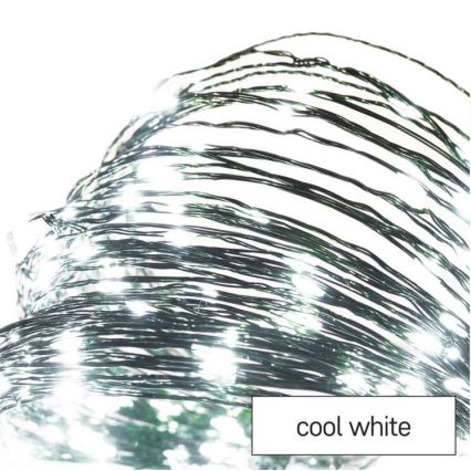 Ghirlandă LED pentru exterior, 75 LED-uri, 12,5 m, IP44, alb rece