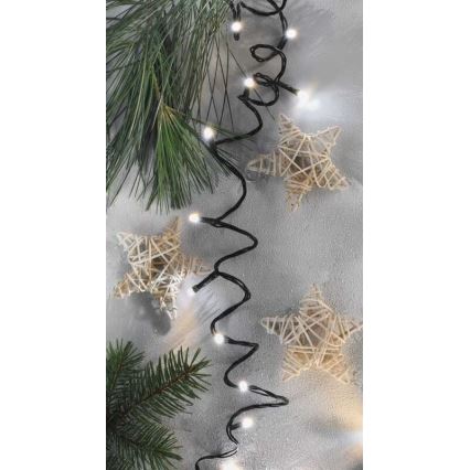 Ghirlandă LED pentru exterior, 80 LED/13 m, IP44, alb cald/alb rece