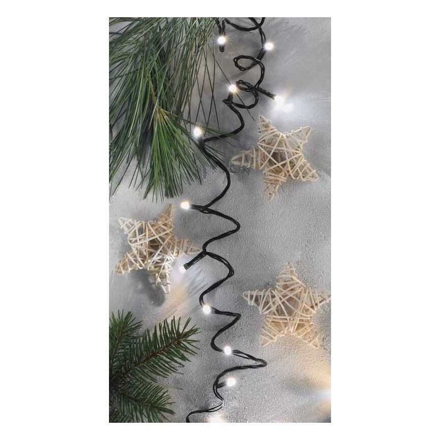 Ghirlandă LED pentru exterior, 80 LED/13 m, IP44, alb cald/alb rece