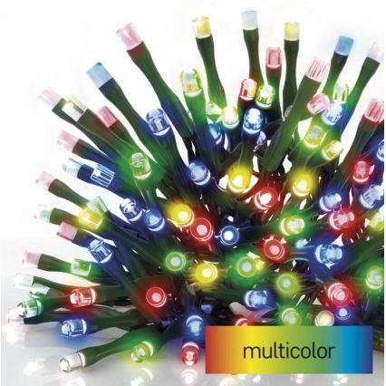 Ghirlandă LED pentru exterior, 80 LED, 13 m, IP44, multicoloră