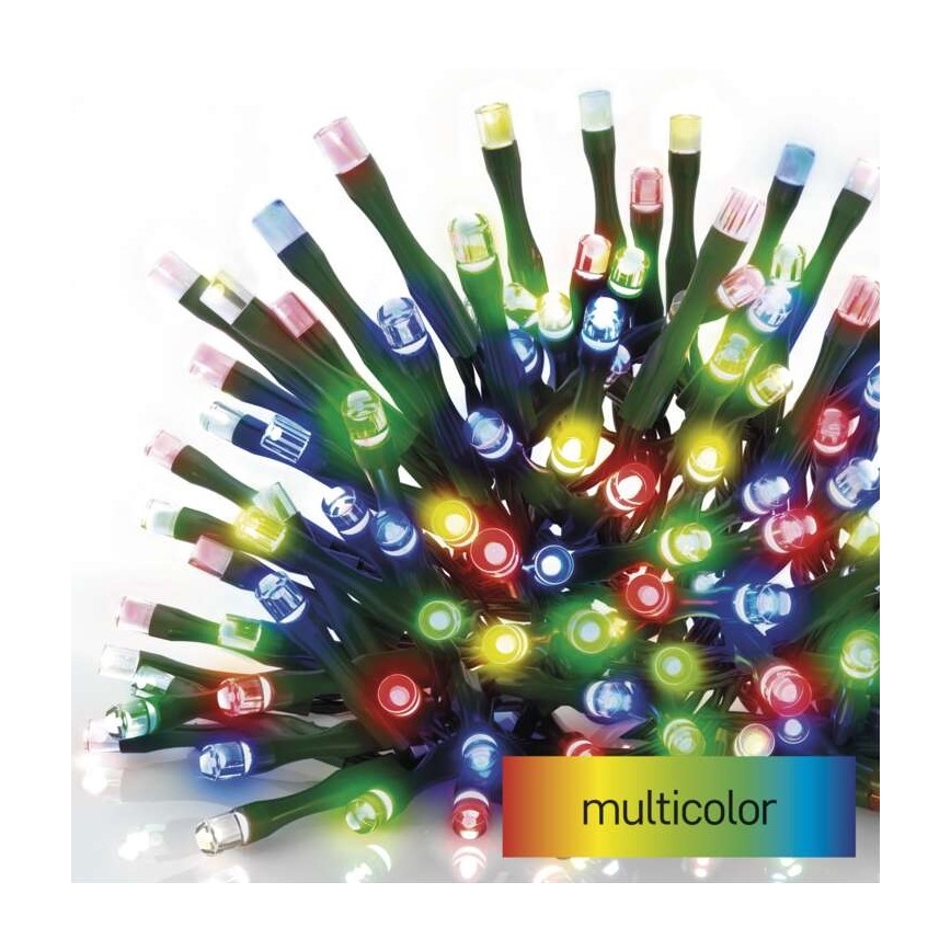 Ghirlandă LED pentru exterior, 80 LED, 13 m, IP44, multicoloră