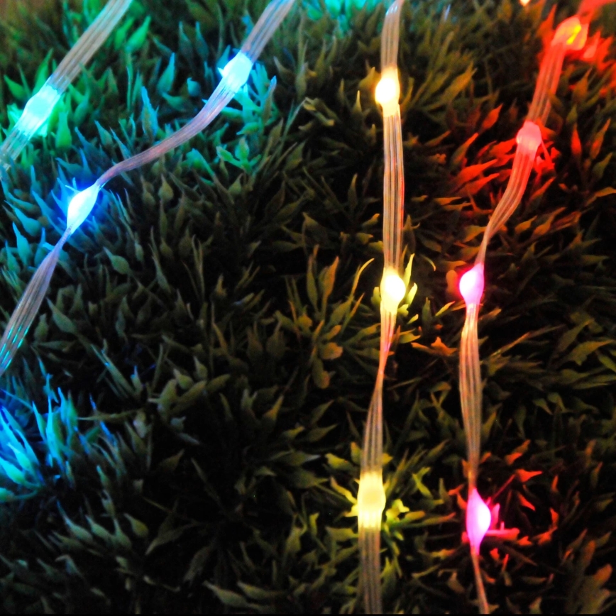 Ghirlandă LED RGB, 10 m, 10 W, 5 V, alimentare USB, cu telecomandă