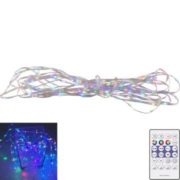 Ghirlandă LED RGB de Crăciun LED/10W/5V 10 m USB + telecomandă