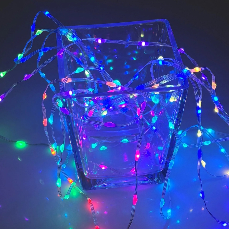 Ghirlandă LED RGB de Crăciun LED/10W/5V 10 m USB + telecomandă