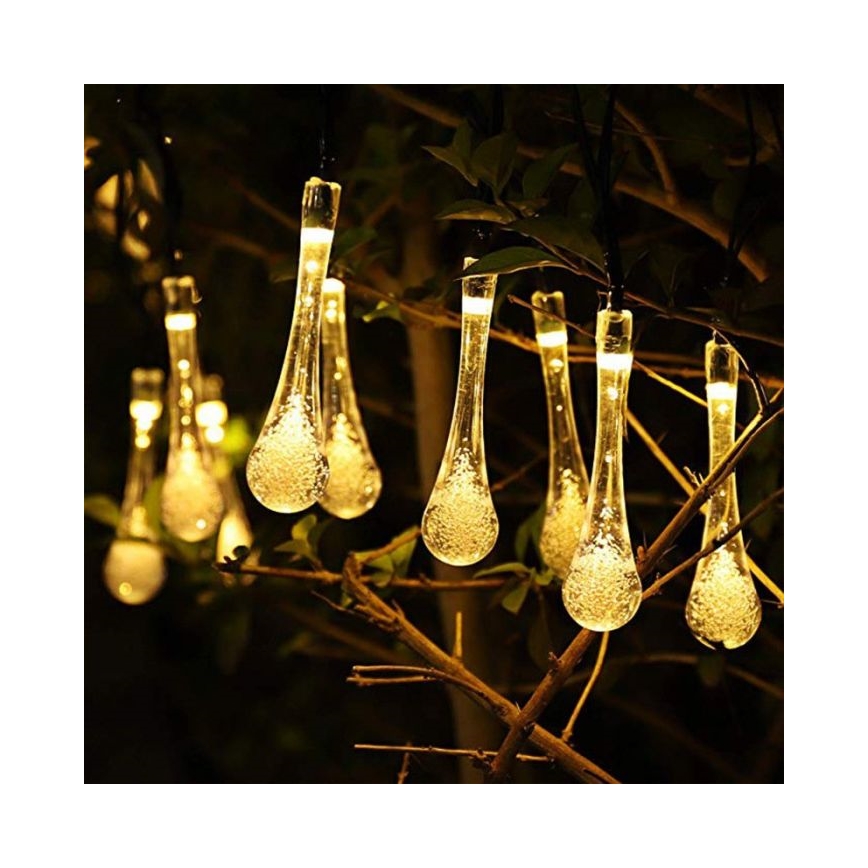 Ghirlandă LED solară cu senzor de amurg 20xLED/0,72W/1,2V 600 mAh 4,7m IP44