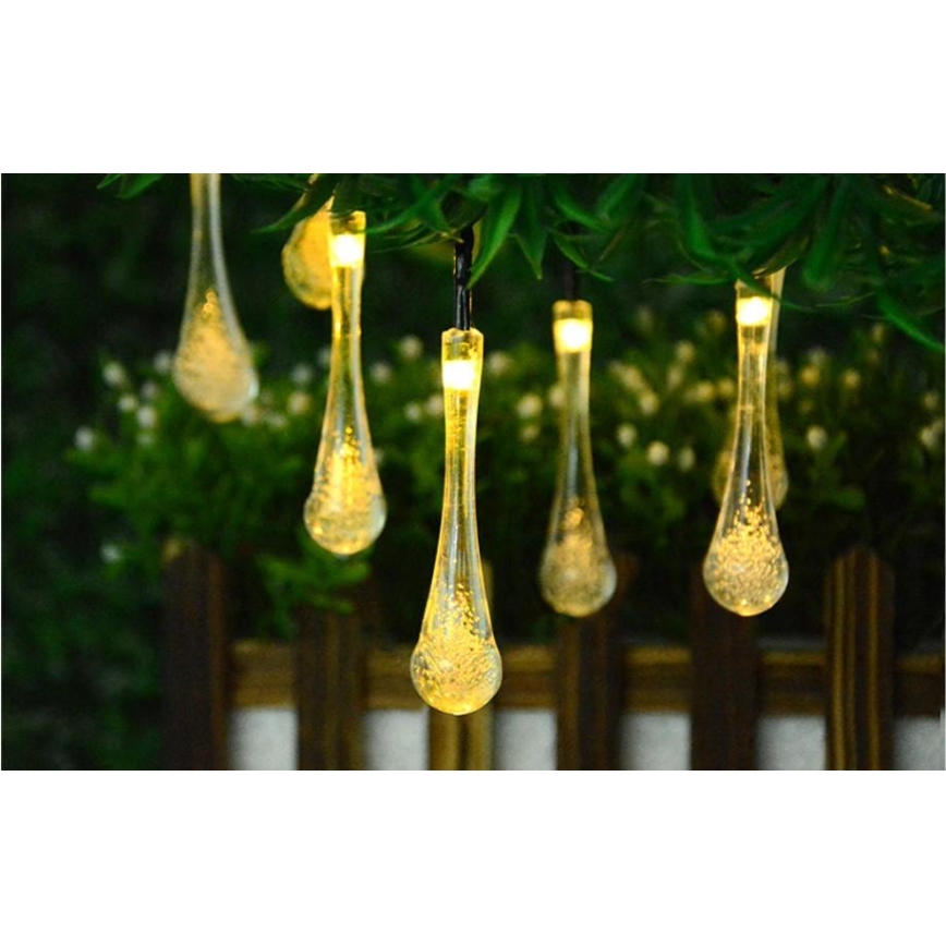 Ghirlandă LED solară cu senzor de amurg 20xLED/0,72W/1,2V 600 mAh 4,7m IP44