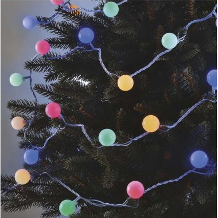 Ghirlandă lumini LED pentru exterior, 40 LED/9 m, IP44, multicolor