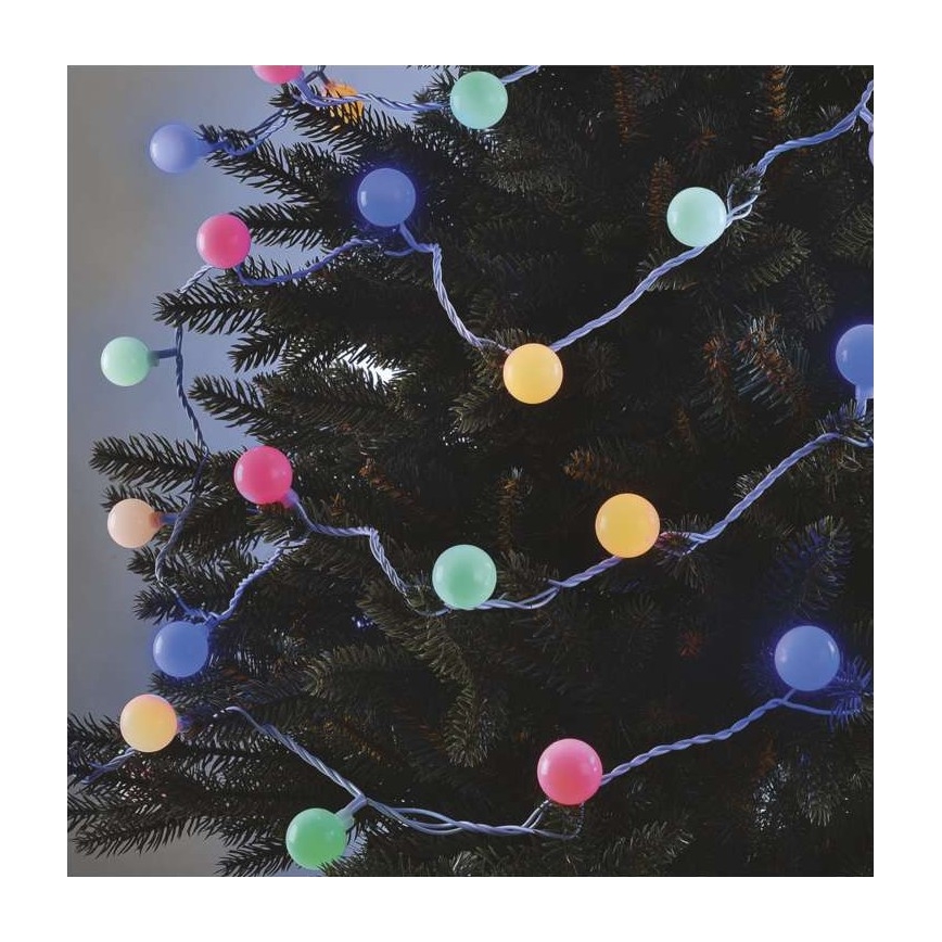 Ghirlandă lumini LED pentru exterior, 40 LED/9 m, IP44, multicolor