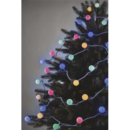 Ghirlandă lumini LED pentru exterior, 40 LED/9 m, IP44, multicolor