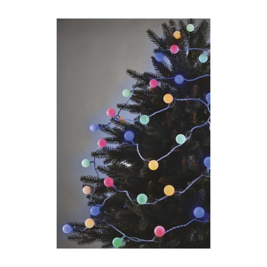 Ghirlandă lumini LED pentru exterior, 40 LED/9 m, IP44, multicolor