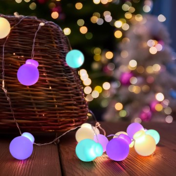 Ghirlandă luminoasă de Crăciun LED 40xLED/2xAA, 4,3 m, multicoloră